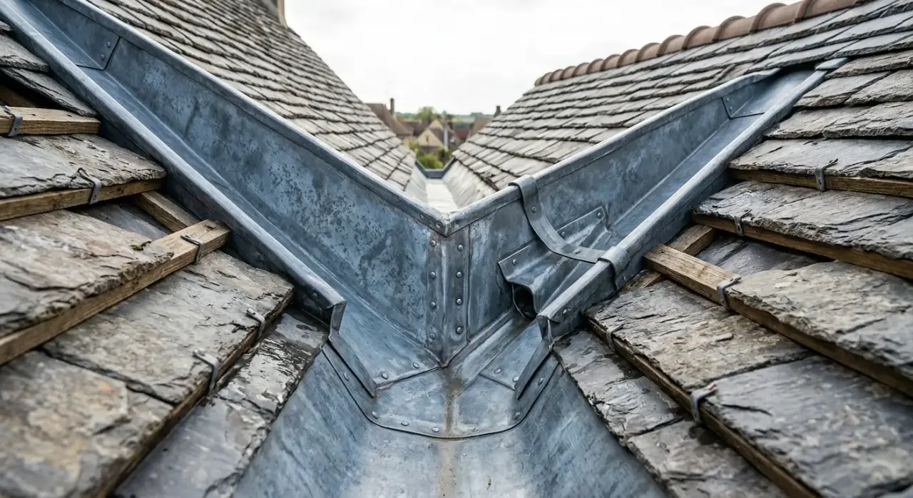 Chéneaux et noues zinc pour immeubles à Antony