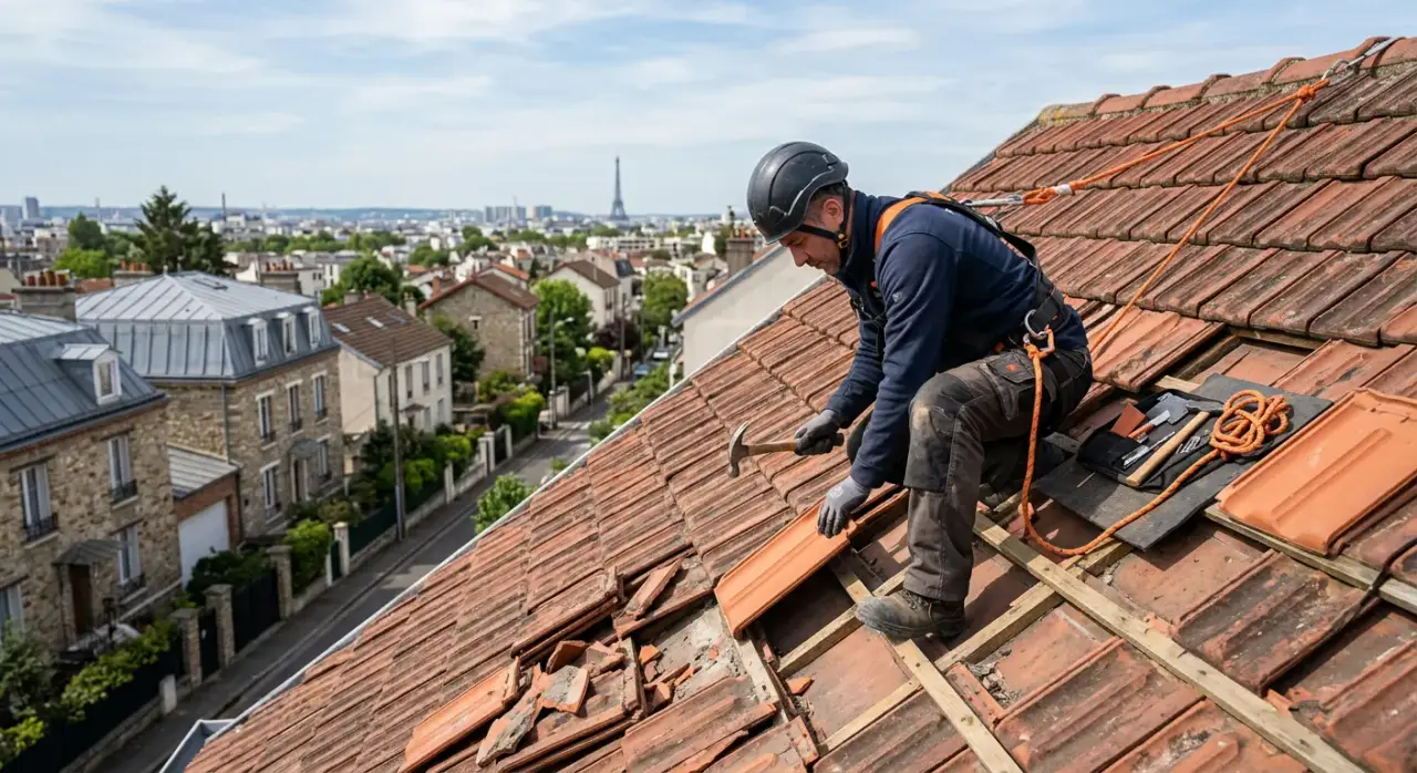 Réparation toiture véranda fuite étanchéité Antony 92