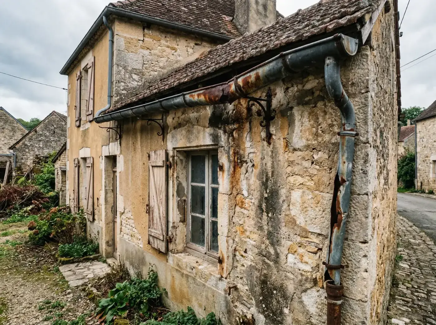 Renovation Gouttieres Zinc - Avant