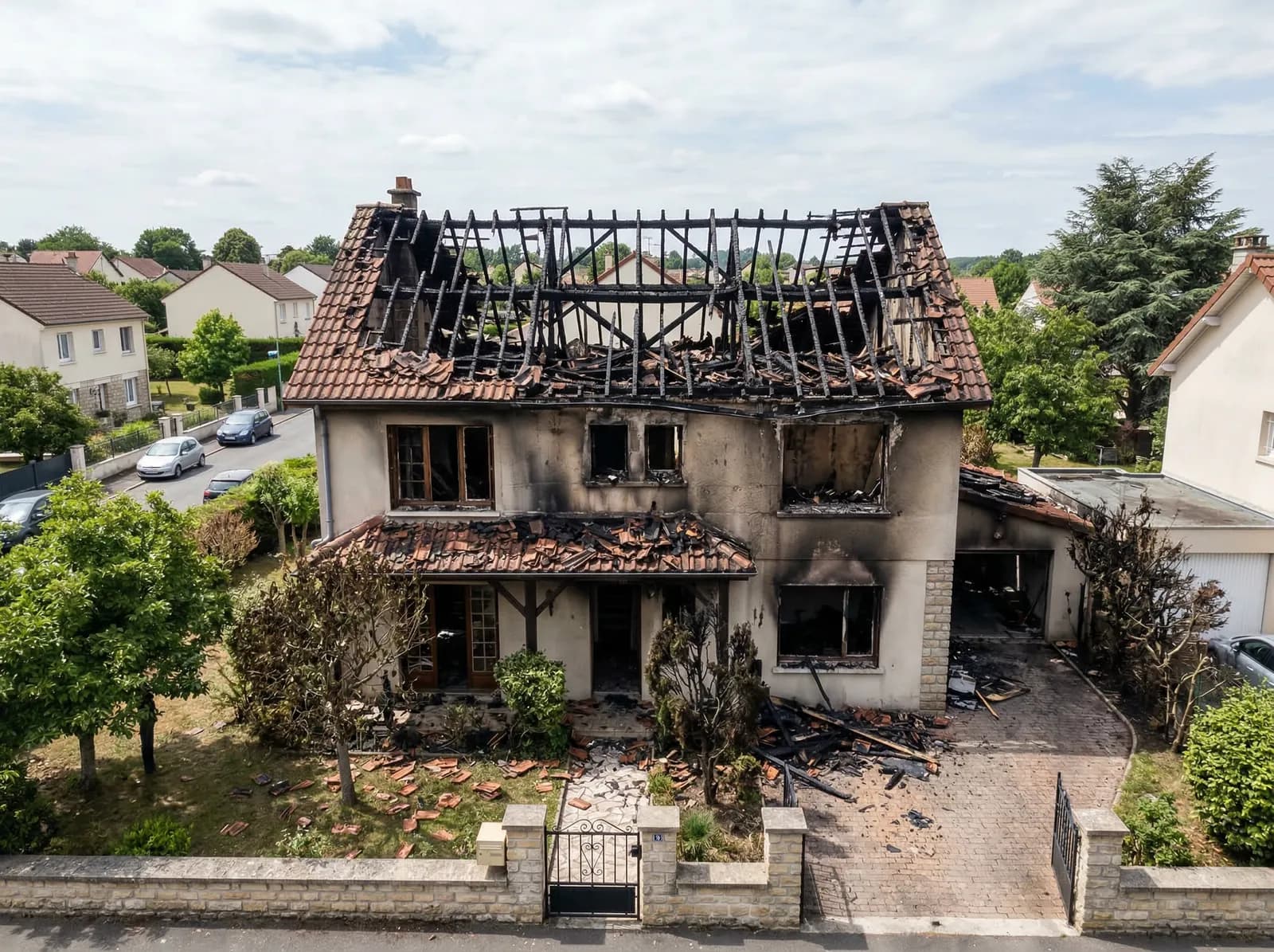 Refection Apres Sinistre Incendie - Avant